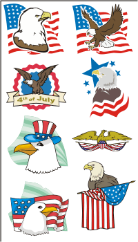 Vector Clip Art - American Eagles
