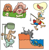 Vector Clip Art - Dog Cartoons