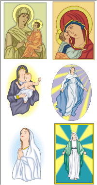 Vector Clip Art - Virgin Mary