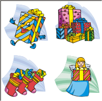Vector Clip Art - Gift packages