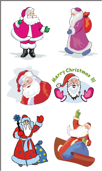 Vector Clip Art - Santa Claus Illustrations