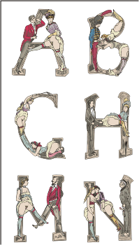 Vector Clip Art - Erotic Letters