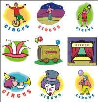 Vector Clip Art - Circus Clipart