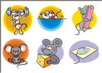 Vector Clip Art - Mice Cartoons