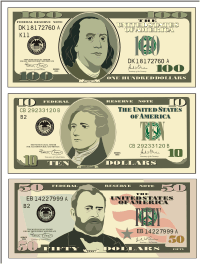Vector Clip Art - U.S. Dollars