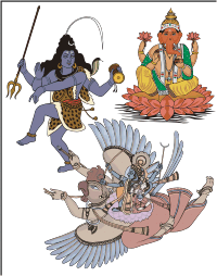 Векторный клипарт - Индуистские персонажи