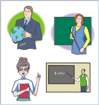 Vector Clip Art - School Teachers Clipart