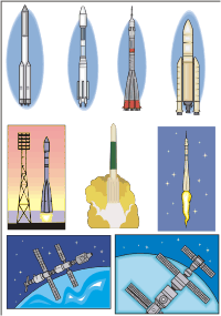 Vector Clip Art - Spaceships