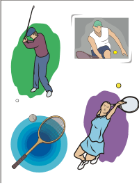 Vector Clip Art - Tennis and golf