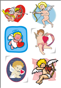 Vector Clip Art - Cupids