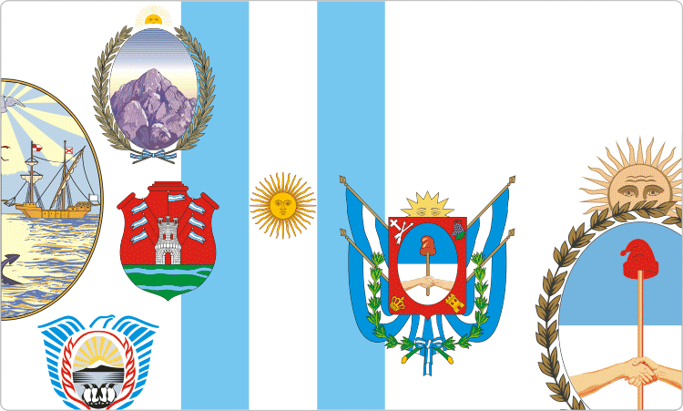 Heraldry Of Argentina Argentinian Flags And Coats Of Arms Vector Images On Cd Or By Download
