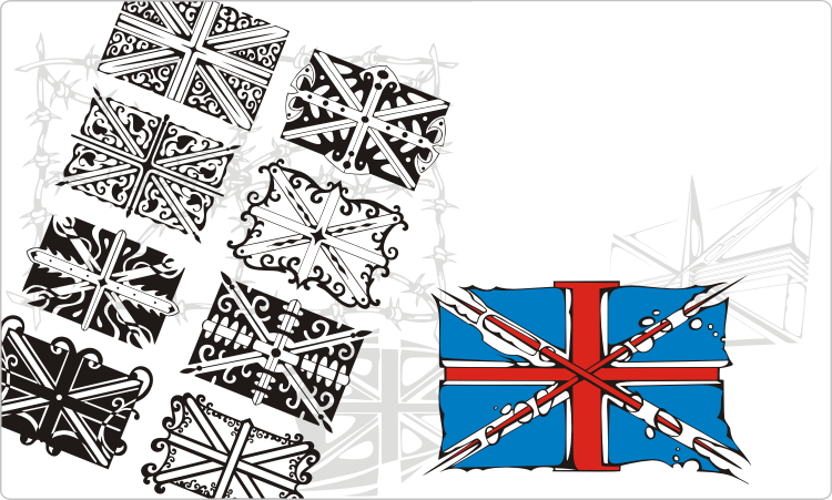 Union Jack Flames & Tattoos - Vector images on CD or by download