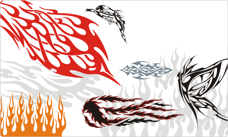 tribal flames clip art