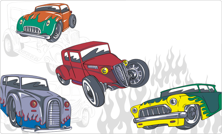 Download Vintage Hot Rods Clipart - Vector images on CD or by download