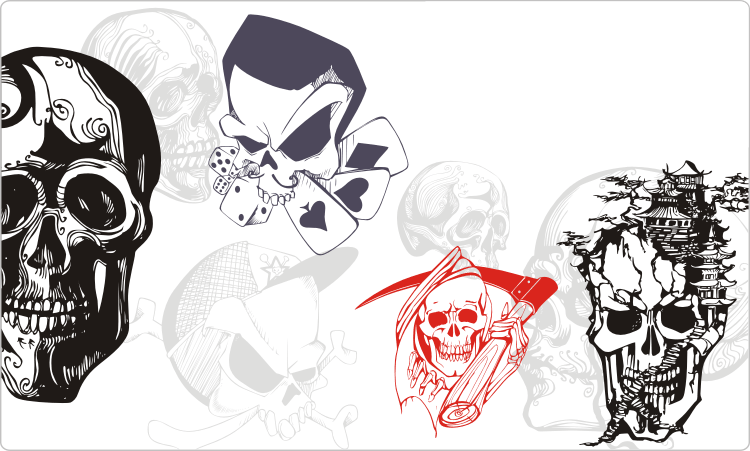 Skull Tattoos Vector Images On Cd Or By Download