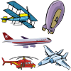 Набор изображений 'Самолеты и вертолеты'