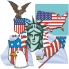 Vector clipart set 'American Patriotic Clipart'