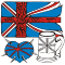 Vector graphics download package: Union Jack Flames & Tattoos