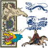 Vector clipart set 'Chinese designs and ornaments'