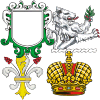 Vector clipart set 'Heraldry clipart (shields, crowns, crests, etc.)'