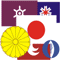 CD с векторным клипартом: Флаги Японии