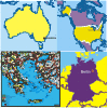 Набор изображений 'Векторные карты стран мира'