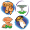 Vector graphics download package: Mushrooms Clipart