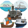 Vector clipart set 'Ships and Boats Clipart'