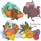 Vector graphics download package: Thanksgiving Day Clipart