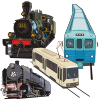 Набор изображений 'Железнодорожный транспорт'