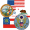 Vector graphics download package: Флаги и печати США