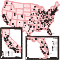 Vector graphics download package: Векторные карты штатов США
