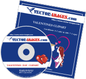 CD с векторным клипартом 'День Св. Валентина'
